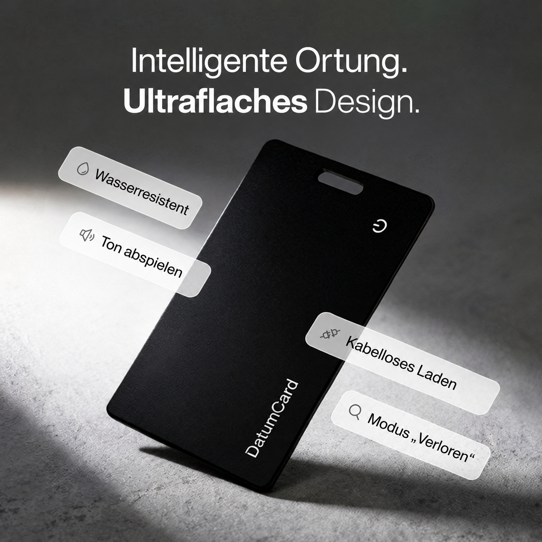 DatumCard, die ultraflache 1,8-mm-Tracker-Karte für die Geldbörse, kompatibel mit Apple „Wo ist?“ – Bild 9