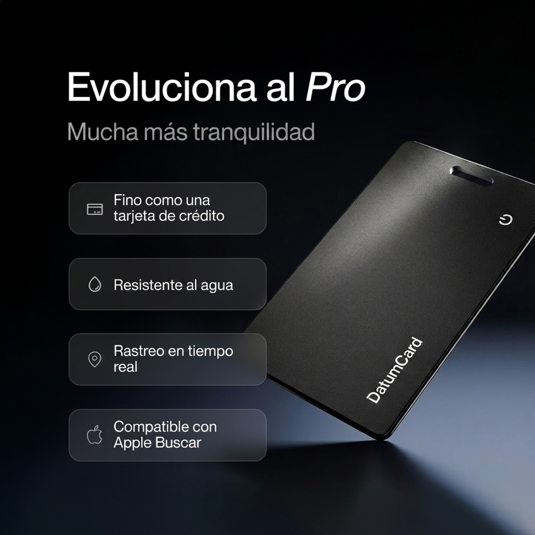 Tarjeta rastreadora ultrafina DatumCard en negro mate